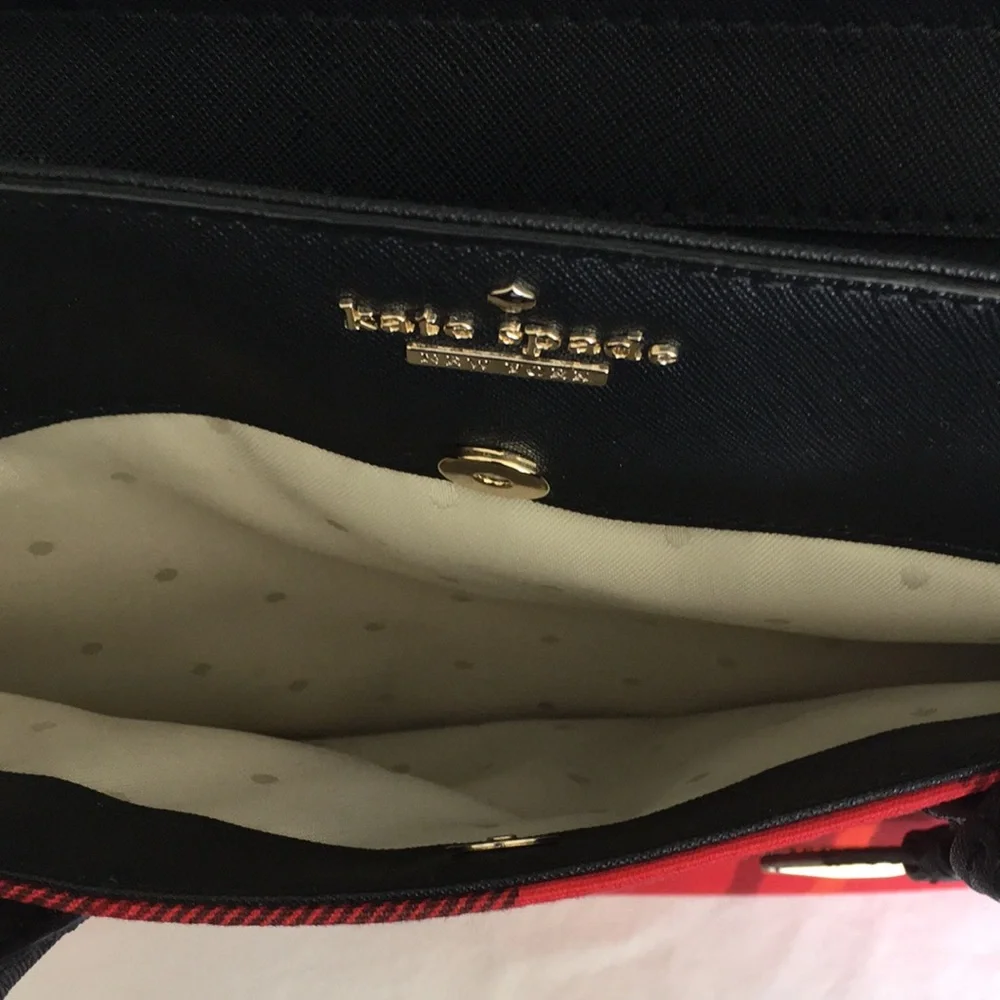 NWOT Kate Spade Cameron Street Plaid Candace Leather Satchel Bag - Picture 11 of 16